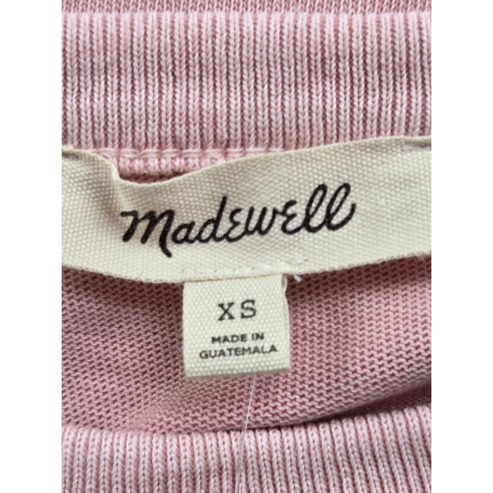 Madewell Relaxed Boxy T-Shirt Cropped Relaxed Knit Womens XS Pink NWT $52 NS573 - Picture 5 of 7